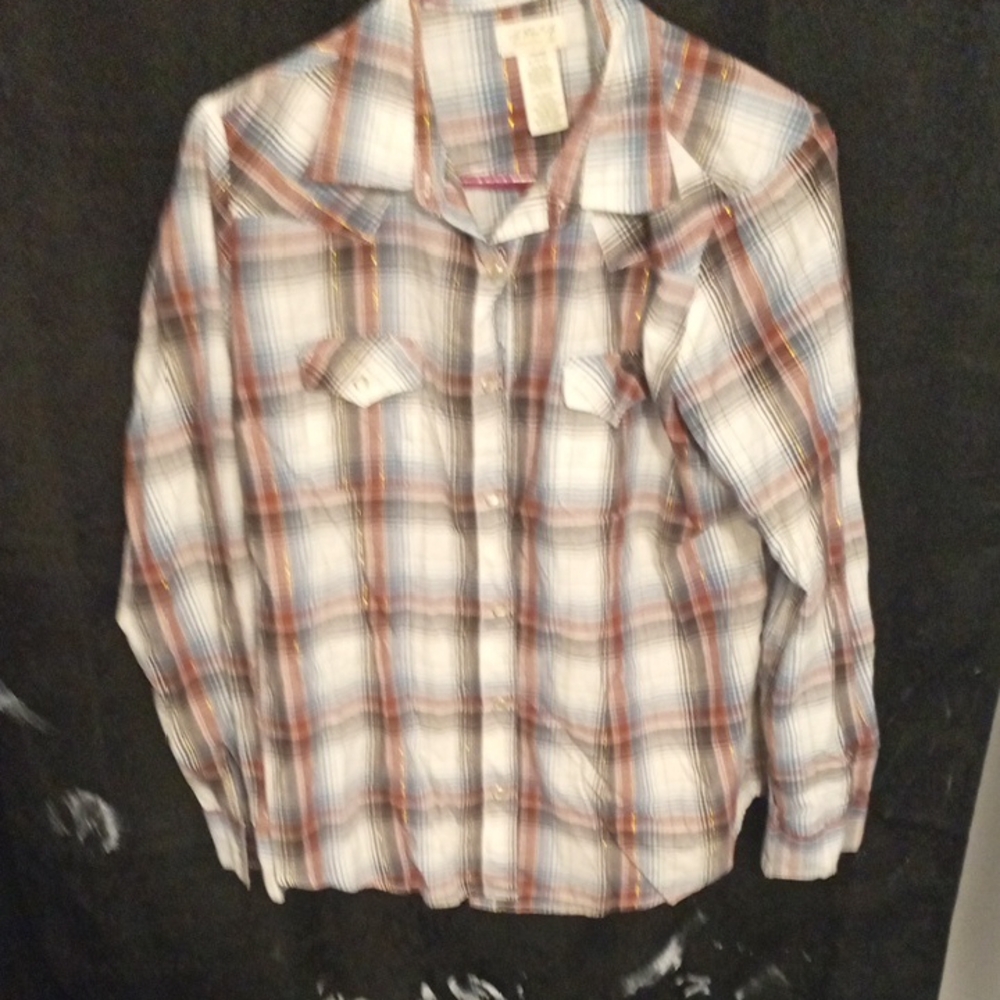 Wrangler Kids Multicolor Plaid Button-Down Shirt